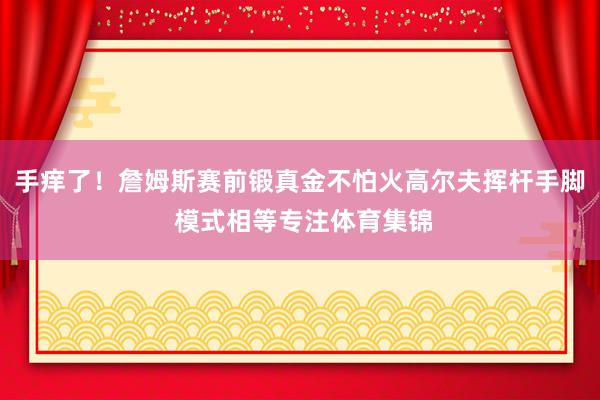 手痒了！詹姆斯赛前锻真金不怕火高尔夫挥杆手脚 模式相等专注体育集锦