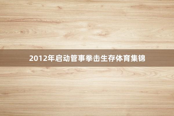 2012年启动管事拳击生存体育集锦