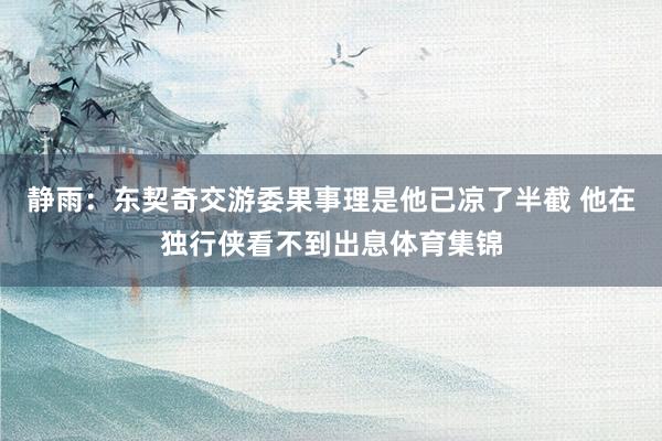 静雨：东契奇交游委果事理是他已凉了半截 他在独行侠看不到出息体育集锦