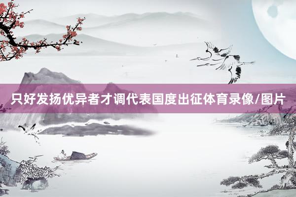 只好发扬优异者才调代表国度出征体育录像/图片