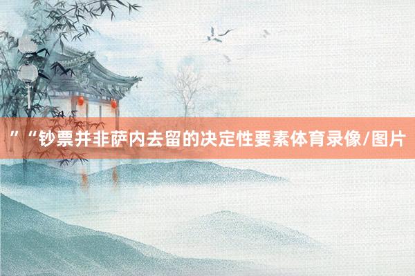 ”　　“钞票并非萨内去留的决定性要素体育录像/图片