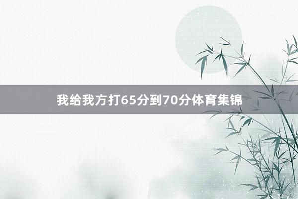 我给我方打65分到70分体育集锦