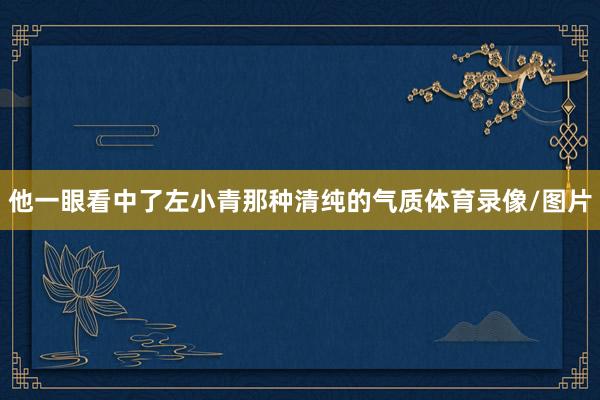 他一眼看中了左小青那种清纯的气质体育录像/图片