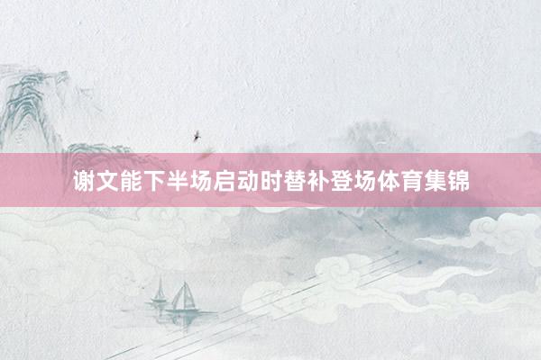 谢文能下半场启动时替补登场体育集锦