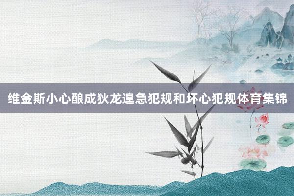 维金斯小心酿成狄龙遑急犯规和坏心犯规体育集锦