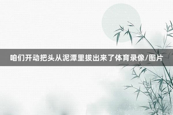 咱们开动把头从泥潭里拔出来了体育录像/图片