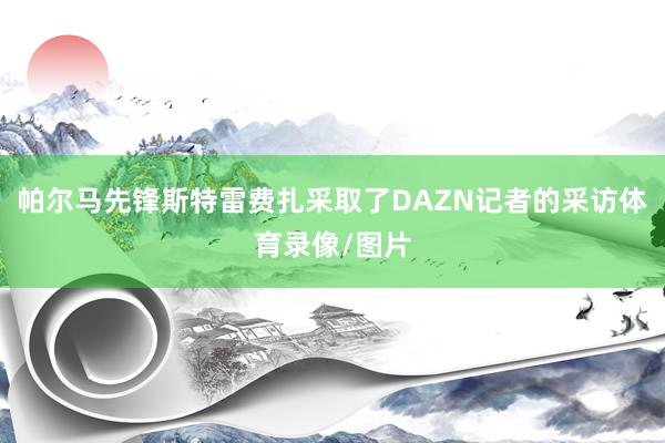 帕尔马先锋斯特雷费扎采取了DAZN记者的采访体育录像/图片