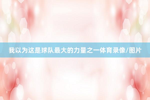 我以为这是球队最大的力量之一体育录像/图片