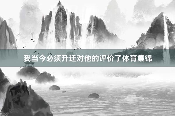 我当今必须升迁对他的评价了体育集锦